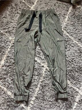 Victorias Sport Army Green iridescent Windbreaker jogger pants